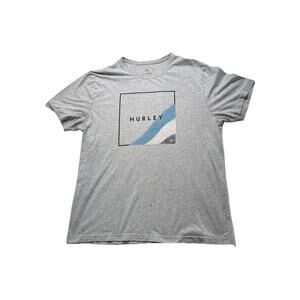 HURLEY T-Shirt‎ Men’s Grey Short Sleeve Size XL Skate Retro Surf (329)